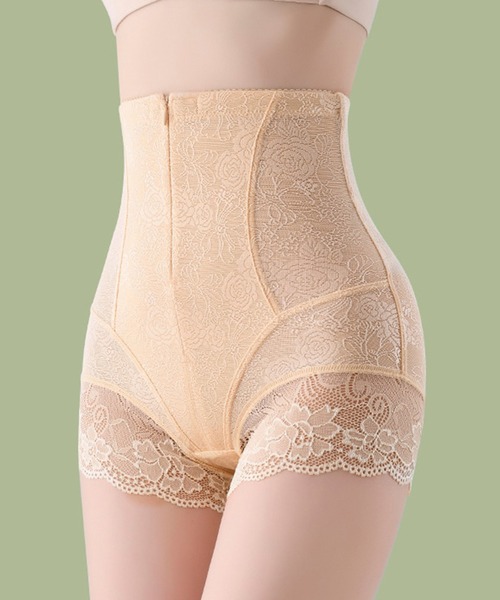 Lace Ladies(レースレディース)の「フロントジップ 花柄 レーシィ ハイウエスト ガードル(その他アンダーウェア/インナー・レディース・ブラック/ラベンダー/ベージュ・XXL/XL/L/M)」の12枚目の写真