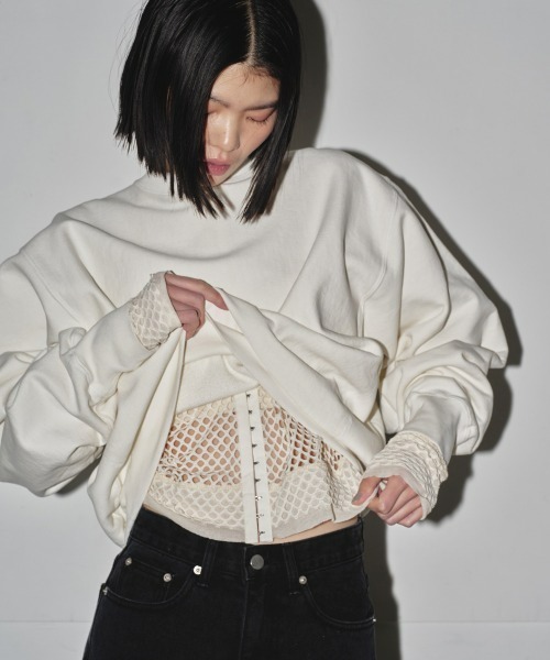 TODAYFUL(トゥデイフル)の「Vintage Sweat Pullover(パーカー・レディース・モカ/ブラック/ホワイト・FREE)」の5枚目の写真