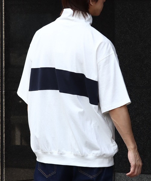 U.S. POLO ASSN.(ユーエスポロアッスン)の「【U.S. POLO ASSN./ユーエスポロアッスン】ロゴ刺繍 配色切り替え 半袖ハーフジッププルオーバー(Tシャツ/カットソー・メンズ・ホワイト/ネイビー/ブラック/杢グレー・M/L/LL)」の13枚目の写真