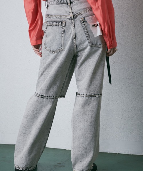 mici（ミチ）の「(mici)ラップデニムパンツ（デニムパンツ・レディース・グレー/ブルー・SMALL/MEDIUM）」の15枚目の写真