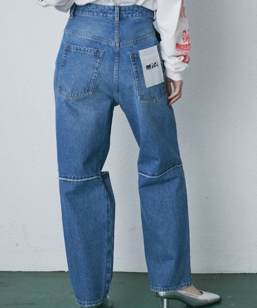 mici（ミチ）の「(mici)ラップデニムパンツ（デニムパンツ・レディース・グレー/ブルー・SMALL/MEDIUM）」の18枚目の写真