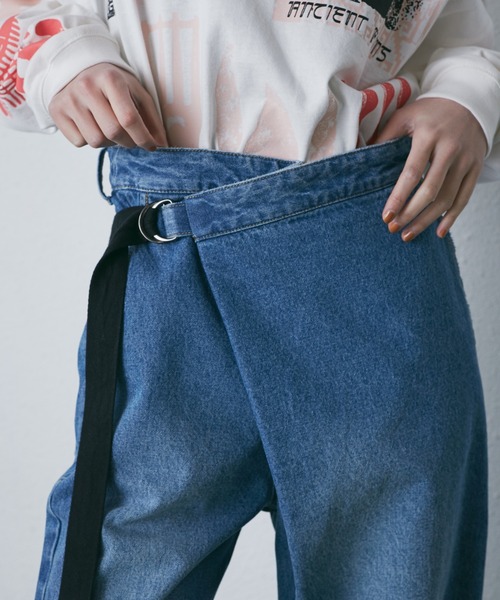 mici（ミチ）の「(mici)ラップデニムパンツ（デニムパンツ・レディース・グレー/ブルー・SMALL/MEDIUM）」の19枚目の写真
