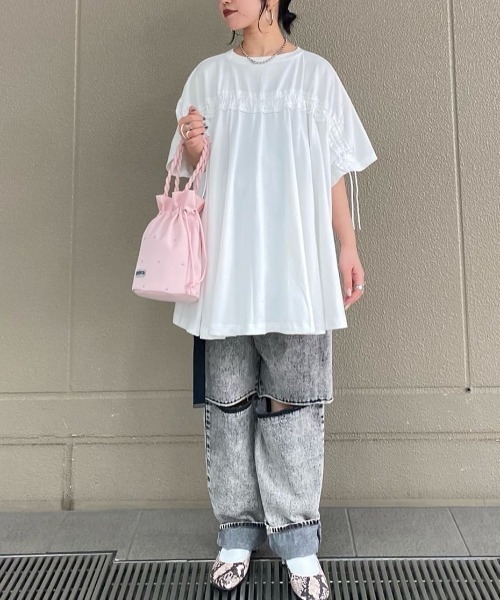 mici（ミチ）の「(mici)ラップデニムパンツ（デニムパンツ・レディース・グレー/ブルー・SMALL/MEDIUM）」の21枚目の写真