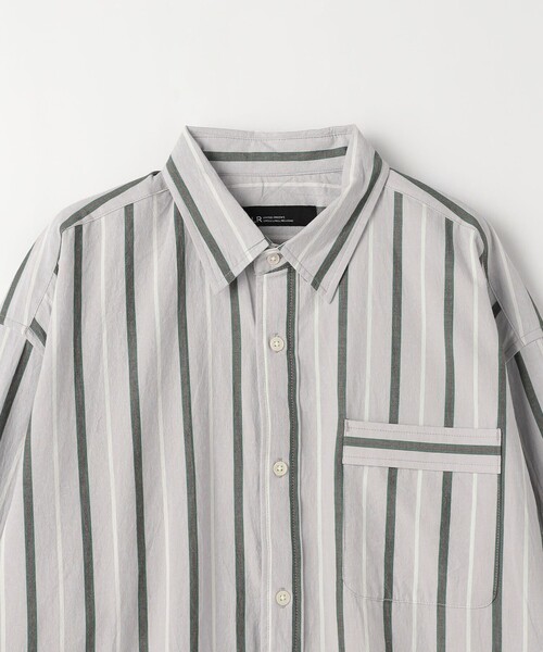 green label relaxing（グリーンレーベルリラクシング）の「Morley ビッグ ストライプ シャツ（シャツ/ブラウス・メンズ・ベージュ/コバルトブルー/グレー・S/L/M）」の13枚目の写真