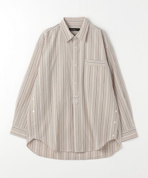 green label relaxing（グリーンレーベルリラクシング）の「Morley ビッグ ストライプ シャツ（シャツ/ブラウス・メンズ・ベージュ/コバルトブルー/グレー・S/L/M）」の18枚目の写真