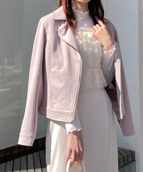 TORTE（トルテ）の「スエードポンチライダースジャケット（ライダースジャケット・レディース・ホワイト/ピンク/グレー・FREE）」の20枚目の写真