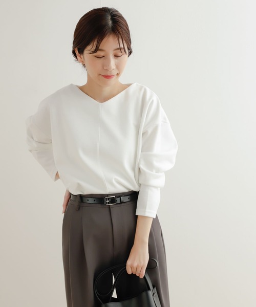 汗じみ防止】【ウォッシャブル】ゼブラネックプリントプル