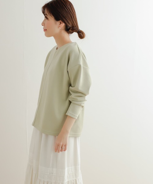 URBAN RESEARCH - 極美品 トレンド♡ アーバンリサーチ ツイードジレ 23SS Vネック ブルー系 セール】レース刺繍Vネックカーディガン（Tシャツ/カットソー