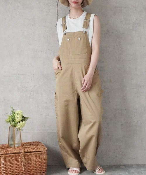 Emma（SELECT LEVERY）（エマ セレクトリベリー）の「サーカスサロペット（サロペット/オーバーオール・レディース・ネイビー/ベージュ/ホワイト/ワンウォッシュ/ライトブルー/ブラック・SMALL/MEDIUM/LARGE/X-LARGE）」の3枚目の写真