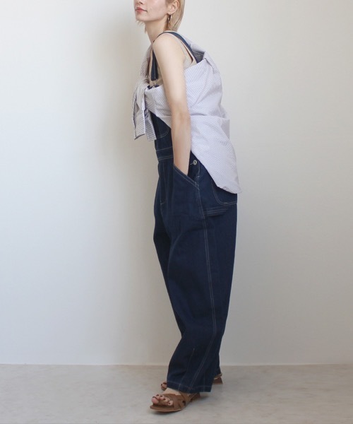 Emma（SELECT LEVERY）（エマ セレクトリベリー）の「サーカスサロペット（サロペット/オーバーオール・レディース・ネイビー/ベージュ/ホワイト/ワンウォッシュ/ライトブルー/ブラック・SMALL/MEDIUM/LARGE/X-LARGE）」の18枚目の写真