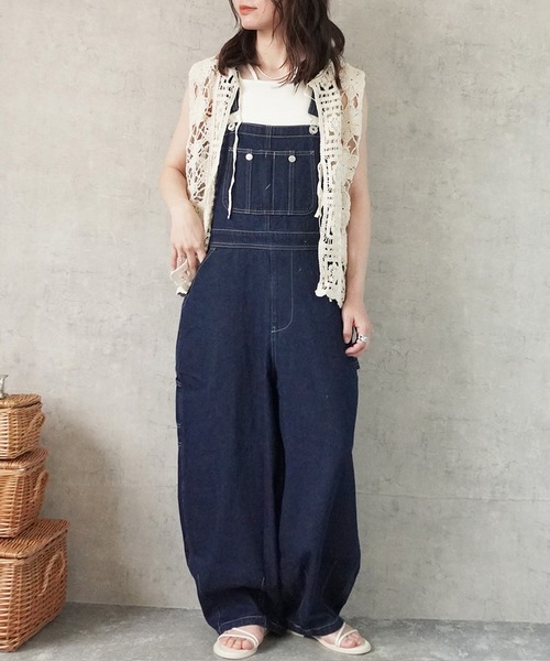 SELECT LEVERY(セレクトリベリー)の「サーカスサロペット(サロペット/オーバーオール・レディース・ネイビー/ベージュ/ホワイト/ワンウォッシュ/ライトブルー/ブラック・SMALL/MEDIUM/LARGE/X-LARGE)」の14枚目の写真