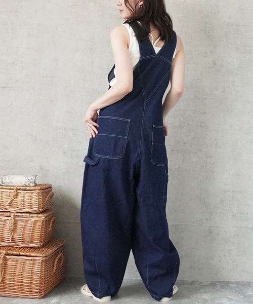 SELECT LEVERY(セレクトリベリー)の「サーカスサロペット(サロペット/オーバーオール・レディース・ネイビー/ベージュ/ホワイト/ワンウォッシュ/ライトブルー/ブラック・SMALL/MEDIUM/LARGE/X-LARGE)」の15枚目の写真