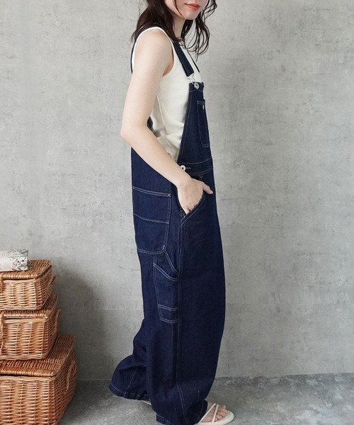 SELECT LEVERY(セレクトリベリー)の「サーカスサロペット(サロペット/オーバーオール・レディース・ネイビー/ベージュ/ホワイト/ワンウォッシュ/ライトブルー/ブラック・SMALL/MEDIUM/LARGE/X-LARGE)」の16枚目の写真