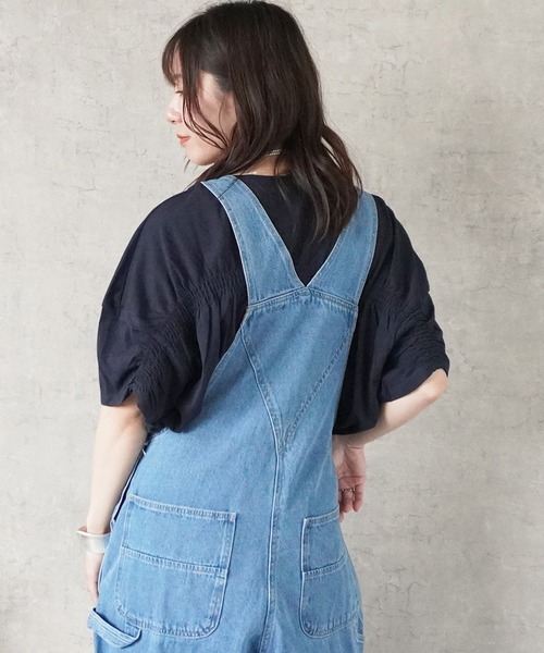 SELECT LEVERY(セレクトリベリー)の「サーカスサロペット(サロペット/オーバーオール・レディース・ネイビー/ベージュ/ホワイト/ワンウォッシュ/ライトブルー/ブラック・SMALL/MEDIUM/LARGE/X-LARGE)」の13枚目の写真