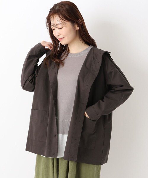 ◆リップストップフード付きコート