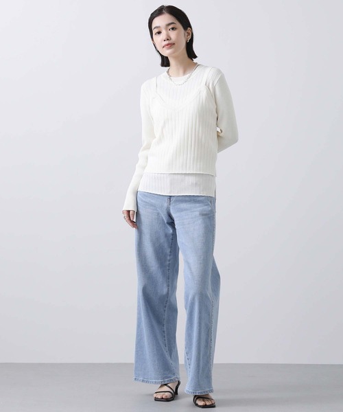 Torrazzo Donna（トラッゾドンナ）の「ラメクルーニット×キャミ