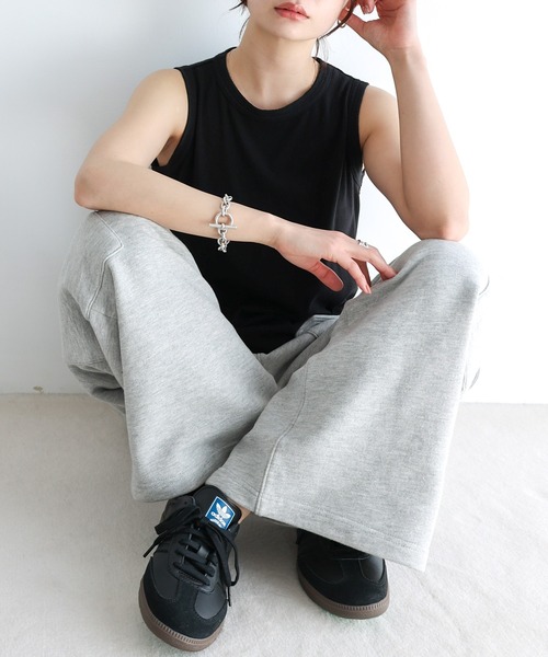 evernavy（エバーネイビー）の「テレコリブタンクトップ（Tシャツ/カットソー・レディース・ネイビー/ホワイト系その他/ブラック/グレー/チャコールグレー/カーキブラウン・M）」の3枚目の写真