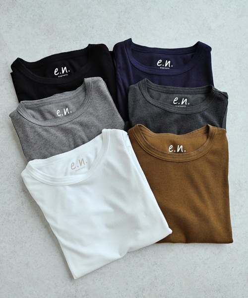 evernavy（エバーネイビー）の「テレコリブタンクトップ（Tシャツ/カットソー・レディース・ネイビー/ホワイト系その他/ブラック/グレー/チャコールグレー/カーキブラウン・M）」の11枚目の写真