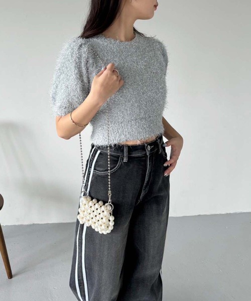 one after another NICE CLAUP(ワンアフターアナザーナイスクラップ)の「ストレッチ/ワイドストレートデニムパンツ(デニムパンツ・レディース・ライトブラック/ブルー/ライトブルー・SMALL/MEDIUM)」の18枚目の写真