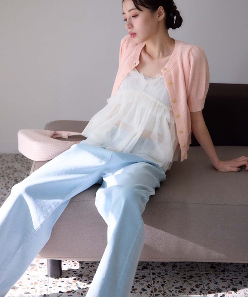 one after another NICE CLAUP(ワンアフターアナザーナイスクラップ)の「ストレッチ/ワイドストレートデニムパンツ(デニムパンツ・レディース・ライトブラック/ブルー/ライトブルー・SMALL/MEDIUM)」の11枚目の写真