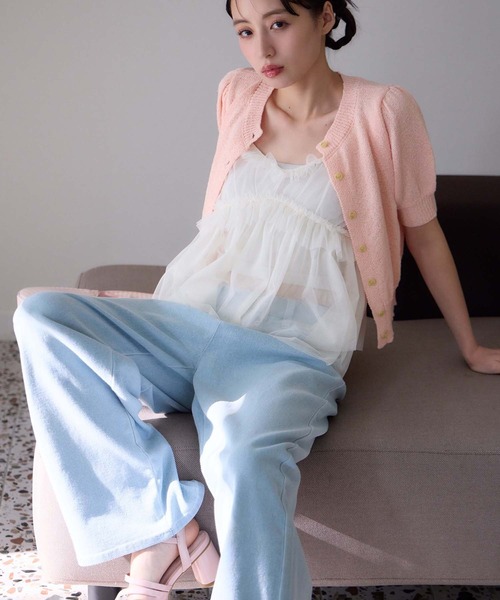 one after another NICE CLAUP(ワンアフターアナザーナイスクラップ)の「ストレッチ/ワイドストレートデニムパンツ(デニムパンツ・レディース・ライトブラック/ブルー/ライトブルー・SMALL/MEDIUM)」の14枚目の写真