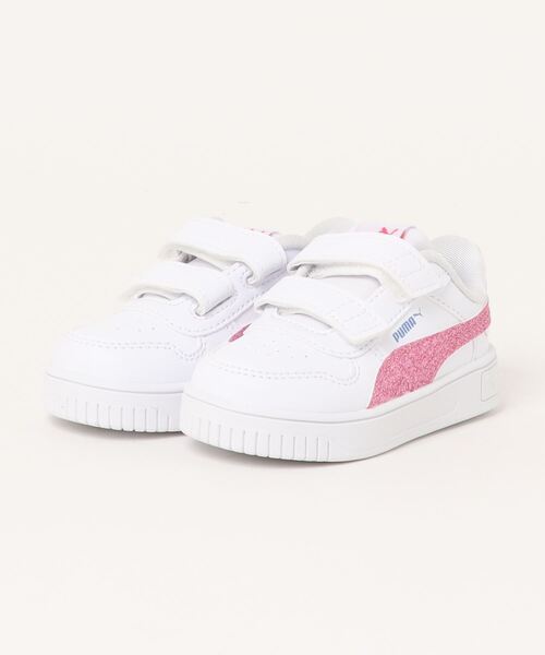 PUMA プーマ CARINA STREET DEEP DIVE V INFANT ベビーシューズ(キャリーナストリートディープダイブVインファント) 395458 01 プーマホワイト/ファストピンク（スニーカー）｜PUMA（プーマ）