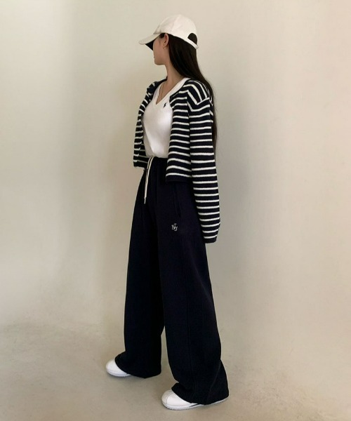 BEIDELLI（ベイデリー）の「[BELLIDE MADE] 刺繍2WAYジョガーパンツ（スウェットパンツ・レディース・ホワイト/モカ/ネイビー/ブラック/スカイブルー/グレー・FREE）」の20枚目の写真
