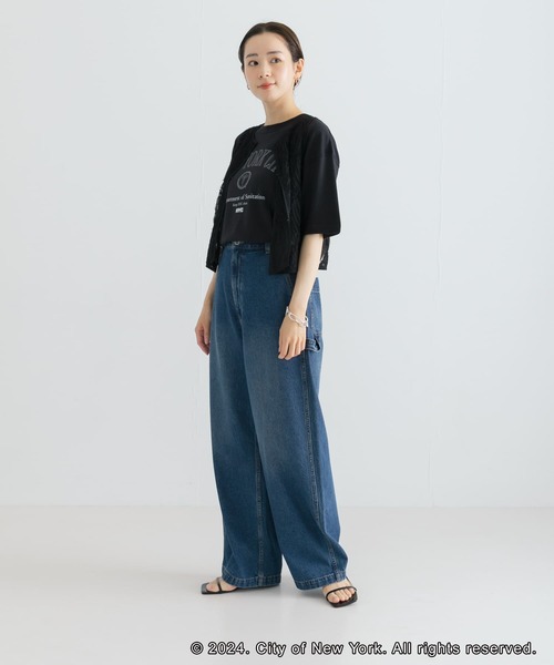 GOOD ROCK SPEED(グッドロックスピード)の「GOOD ROCK SPEED NYC LOOSE LOGO T-SHIRTS(Tシャツ/カットソー・レディース・ブラック/グレー・FREE)」の6枚目の写真