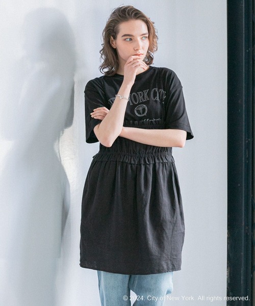 GOOD ROCK SPEED(グッドロックスピード)の「GOOD ROCK SPEED NYC LOOSE LOGO T-SHIRTS(Tシャツ/カットソー・レディース・ブラック/グレー・FREE)」の7枚目の写真