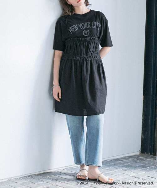 GOOD ROCK SPEED(グッドロックスピード)の「GOOD ROCK SPEED NYC LOOSE LOGO T-SHIRTS(Tシャツ/カットソー・レディース・ブラック/グレー・FREE)」の10枚目の写真