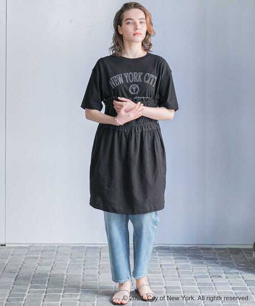GOOD ROCK SPEED(グッドロックスピード)の「GOOD ROCK SPEED NYC LOOSE LOGO T-SHIRTS(Tシャツ/カットソー・レディース・ブラック/グレー・FREE)」の11枚目の写真