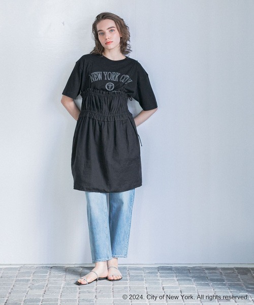 GOOD ROCK SPEED(グッドロックスピード)の「GOOD ROCK SPEED NYC LOOSE LOGO T-SHIRTS(Tシャツ/カットソー・レディース・ブラック/グレー・FREE)」の12枚目の写真