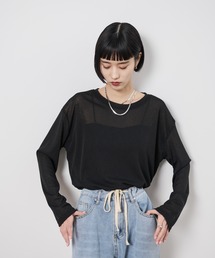 Shelly island | シアーロングスリーブトップス(Tシャツ/カットソー)