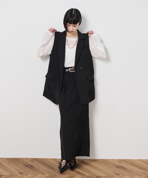 Shelly island（シェリーアイランド）の「シアーロングスリーブトップス（Tシャツ/カットソー・レディース・ブラック/ブルー/ホワイト/ライトパープル・FREE）」の15枚目の写真