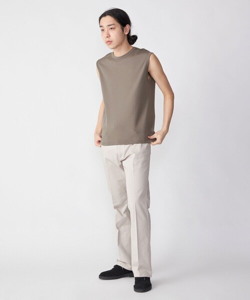 SHIPS(シップス)の「SHIPS:〈抗菌・防臭・接触冷感・UVケア〉スムース ノースリーブ Tシャツ(タンクトップ・メンズ・チャコールグレー/ブラック/ホワイト・MEDIUM/LARGE)」の7枚目の写真