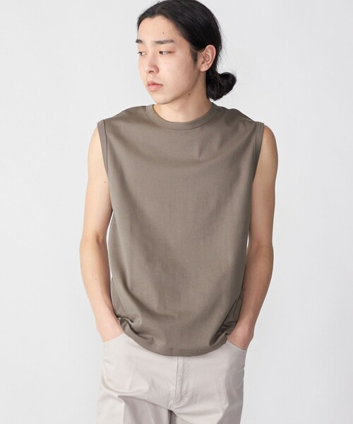 SHIPS(シップス)の「SHIPS:〈抗菌・防臭・接触冷感・UVケア〉スムース ノースリーブ Tシャツ(タンクトップ・メンズ・チャコールグレー/ブラック/ホワイト・MEDIUM/LARGE)」の13枚目の写真