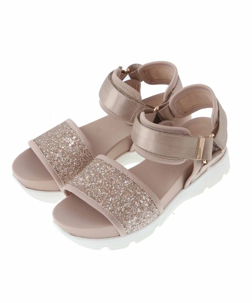 31 Sons de mode(トランテアン ソン ドゥ モード)の「グリッタースポーツサンダル(サンダル・レディース・ブラック/ピンク/クリーム・S/M/L)」の3枚目の写真