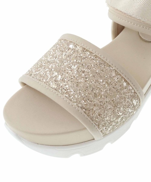 31 Sons de mode(トランテアン ソン ドゥ モード)の「グリッタースポーツサンダル(サンダル・レディース・ブラック/ピンク/クリーム・S/M/L)」の8枚目の写真