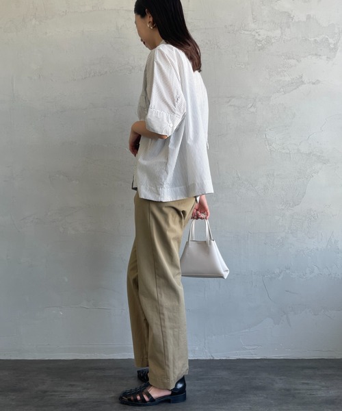 【1度着用のみ美品】 ダントン ボイルポプリンショート ワークスリープシャツ DANTON｜TCボイルポプリン ショートワーク ショートスリープ