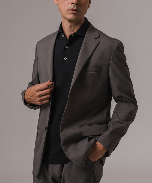 EDIFICE（エディフィス）の「"抗菌防臭＆シワ防止機能" ワルツ ツイル 2ボタン ジャケット（テーラードジャケット・メンズ・ブラック/ブラウン/ベージュ/ネイビー・MEDIUM/LARGE/X-SMALL/SMALL/X-LARGE/XX-LARGE）」の2枚目の写真