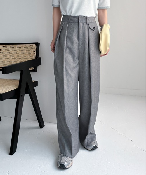 EPIMI E'PIMMY（エピミエピミー）の「2タックポケットスラックス（スラックス・レディース・ネイビー/グレー/チャコールグレー/ブラック・SMALL/MEDIUM）」の4枚目の写真