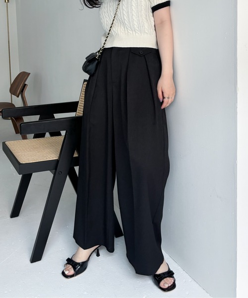 EPIMI E'PIMMY（エピミエピミー）の「2タックポケットスラックス（スラックス・レディース・ネイビー/グレー/チャコールグレー/ブラック・SMALL/MEDIUM）」の2枚目の写真