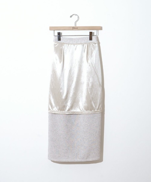 flower（フラワー）の「ペプラムスカート（スカート・レディース・ベージュ/ホワイト・FREE）」の6枚目の写真