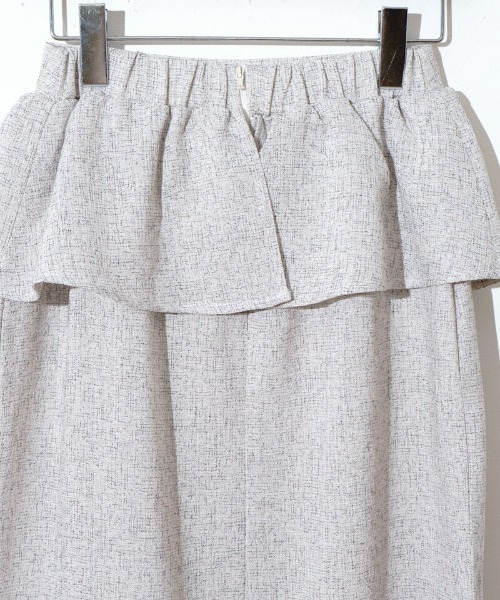 flower（フラワー）の「ペプラムスカート（スカート・レディース・ベージュ/ホワイト・FREE）」の15枚目の写真