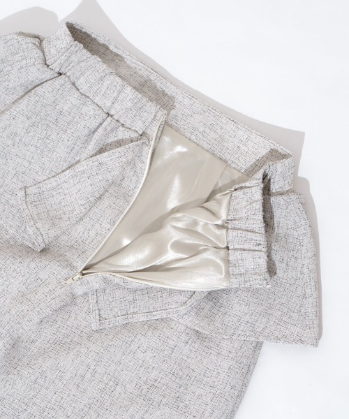 flower（フラワー）の「ペプラムスカート（スカート・レディース・ベージュ/ホワイト・FREE）」の16枚目の写真