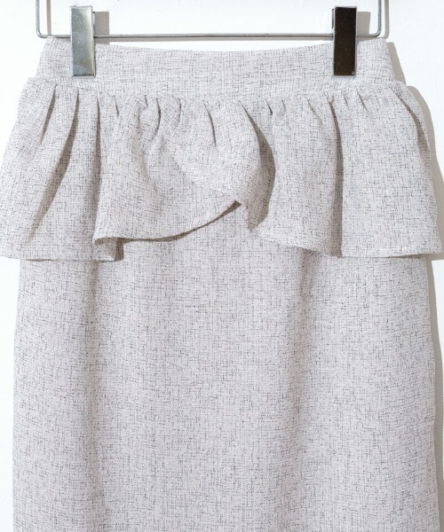 flower（フラワー）の「ペプラムスカート（スカート・レディース・ベージュ/ホワイト・FREE）」の18枚目の写真