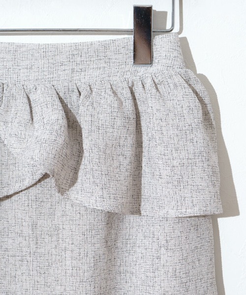 flower（フラワー）の「ペプラムスカート（スカート・レディース・ベージュ/ホワイト・FREE）」の19枚目の写真