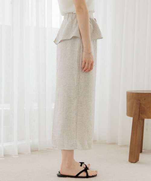 flower（フラワー）の「ペプラムスカート（スカート・レディース・ベージュ/ホワイト・FREE）」の21枚目の写真