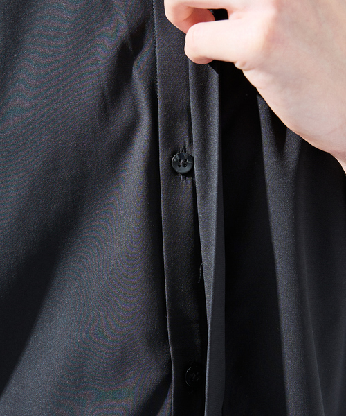 AH ABAHOUSE(エーエイチアバハウス)の「【AH ABAHOUSE / セットアップ対応】撥水 ストレッチ 半袖シャツ(シャツ/ブラウス・メンズ・グレイッシュブルー/チャコールグレー/グレイッシュベージュ/ブラック/カーキ/ライトグレー・46/48)」の16枚目の写真