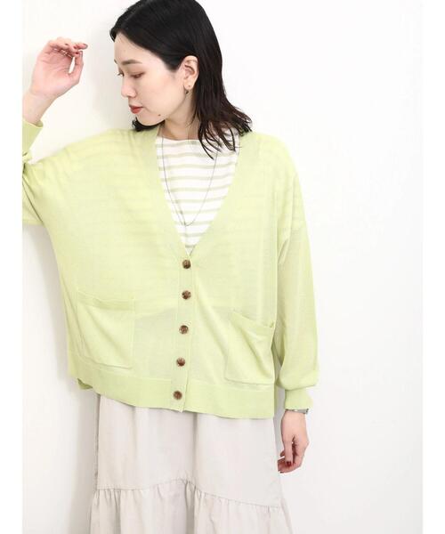 Samansa Mos2 blue(サマンサモスモスブルー)の「【接触冷感】マルチスタイルカーディガン(カーディガン/ボレロ・レディース・ブラック/オレンジ/グリーン/ライトベージュ/グレー/ブルー/オフホワイト・L/M)」の1枚目の写真